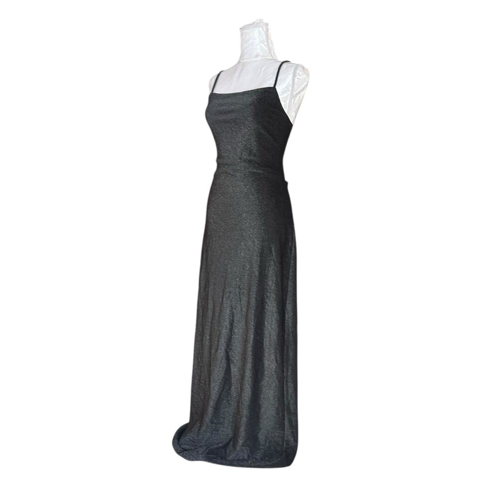 Vintage Sparkling Metallic Cutout Bodycon Dress Womens Sz XS Formal Lace Back - Picture 16 of 16
